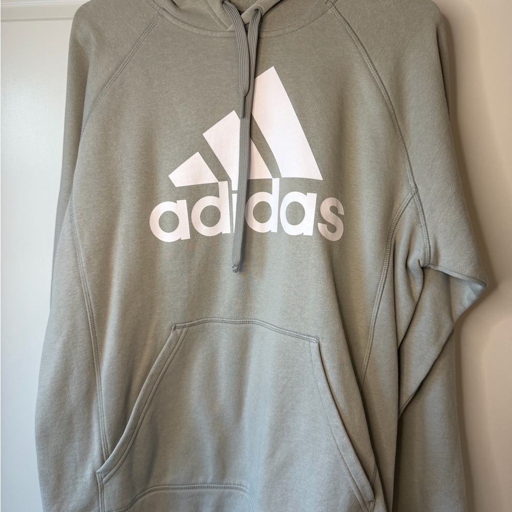 Adidas Men's Light Gray Hoodie